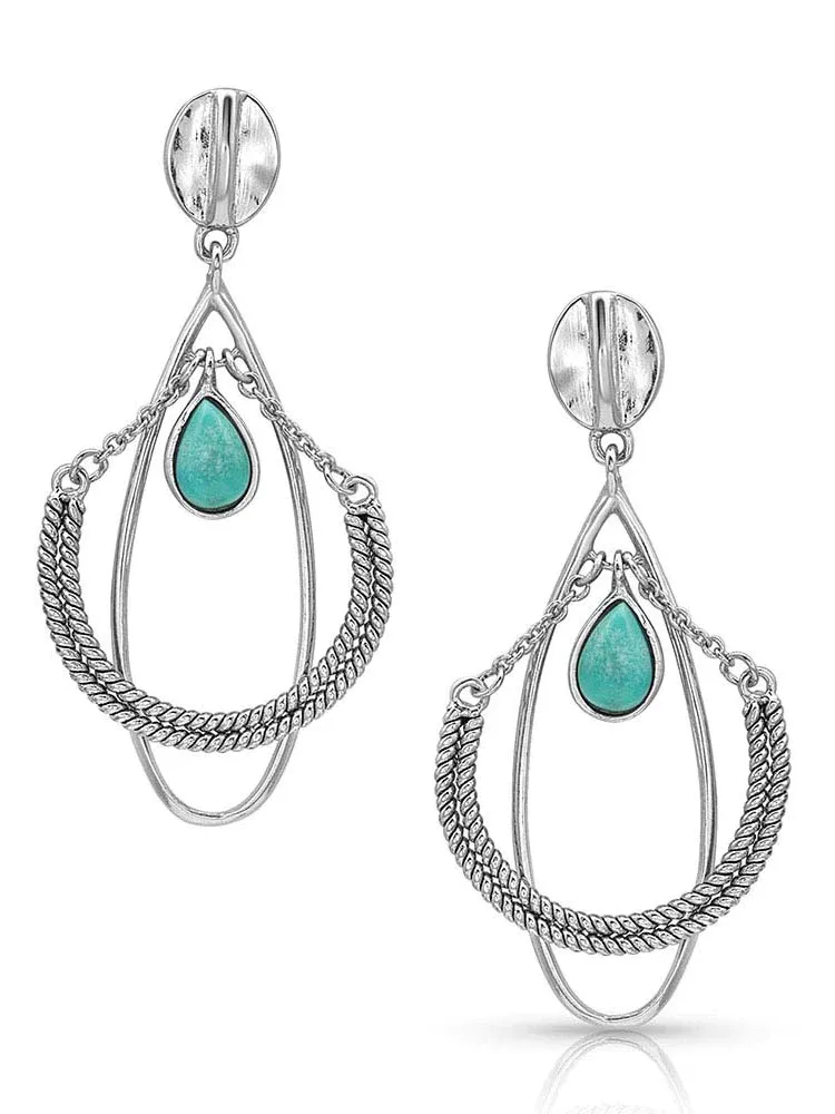 Montana Silvermiths Women's Horseshoe Mobile Turquoise Earrings