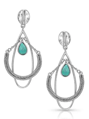 Montana Silvermiths Women's Horseshoe Mobile Turquoise Earrings