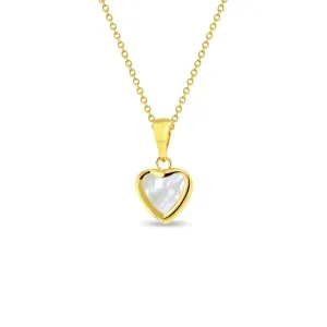 Mother of Pearl Heart Necklace