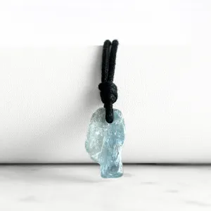 Natural Small Aquamarine Gemstone Pendant Necklace - Tranquil Harmony