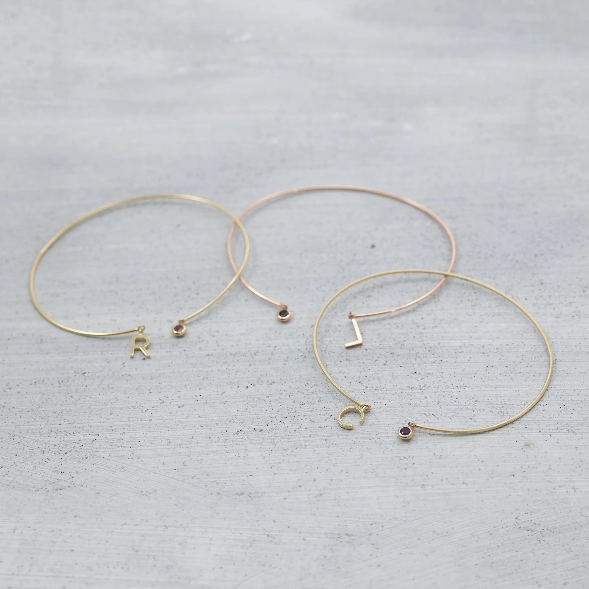 One dream letter cuff Bracelet - 14K/ 18K Gold