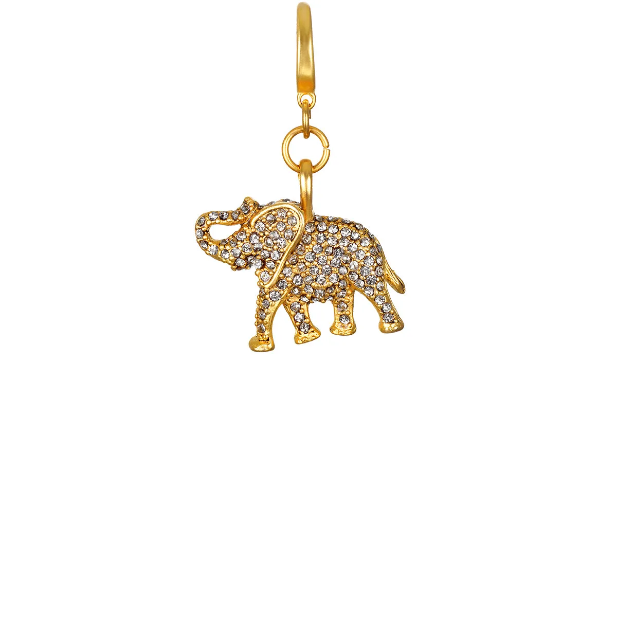 Pavé Elephant Clip-On Charm