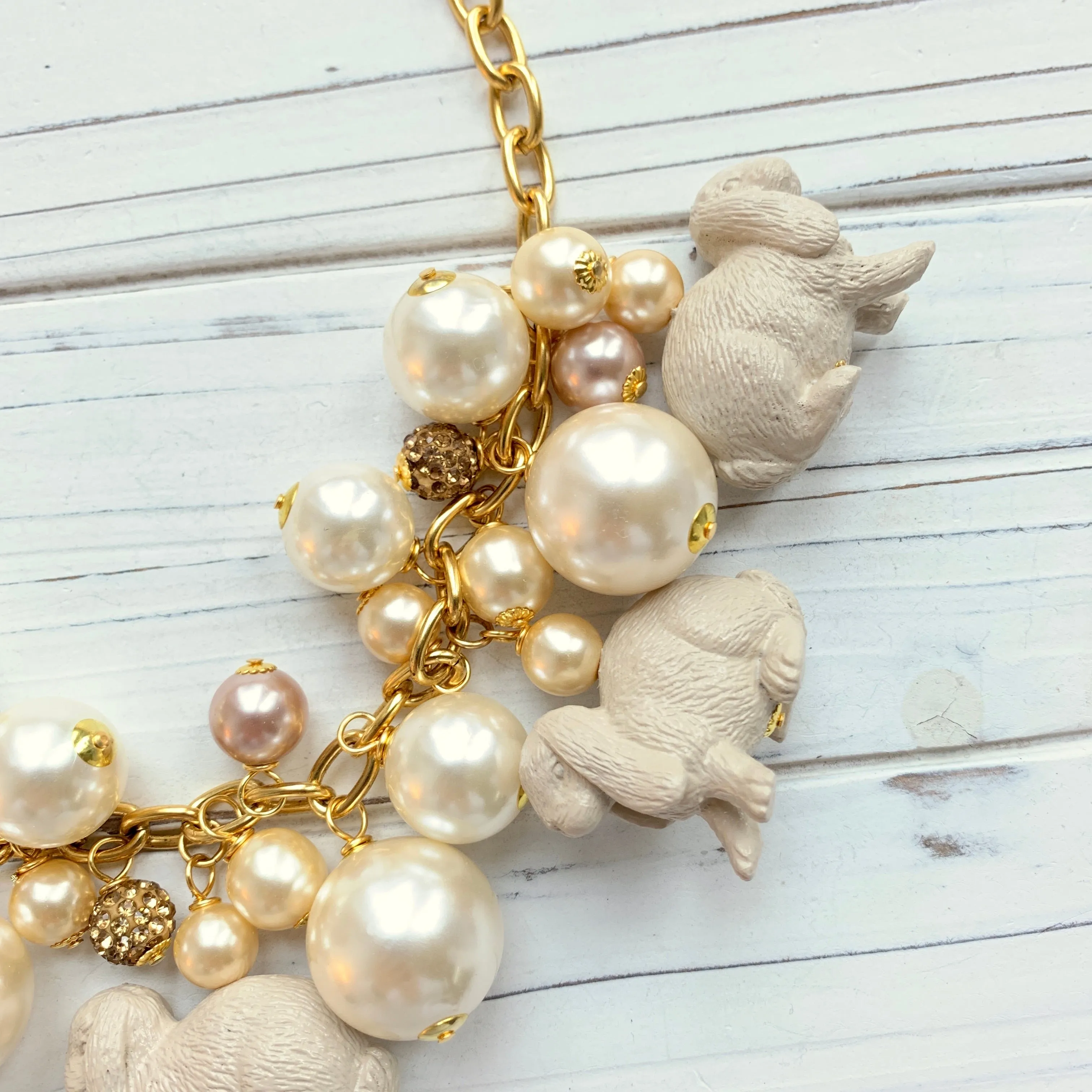 Pearl and Bunny Necklace