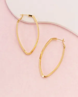 Pyra Gold Irregular Hoop Earrings