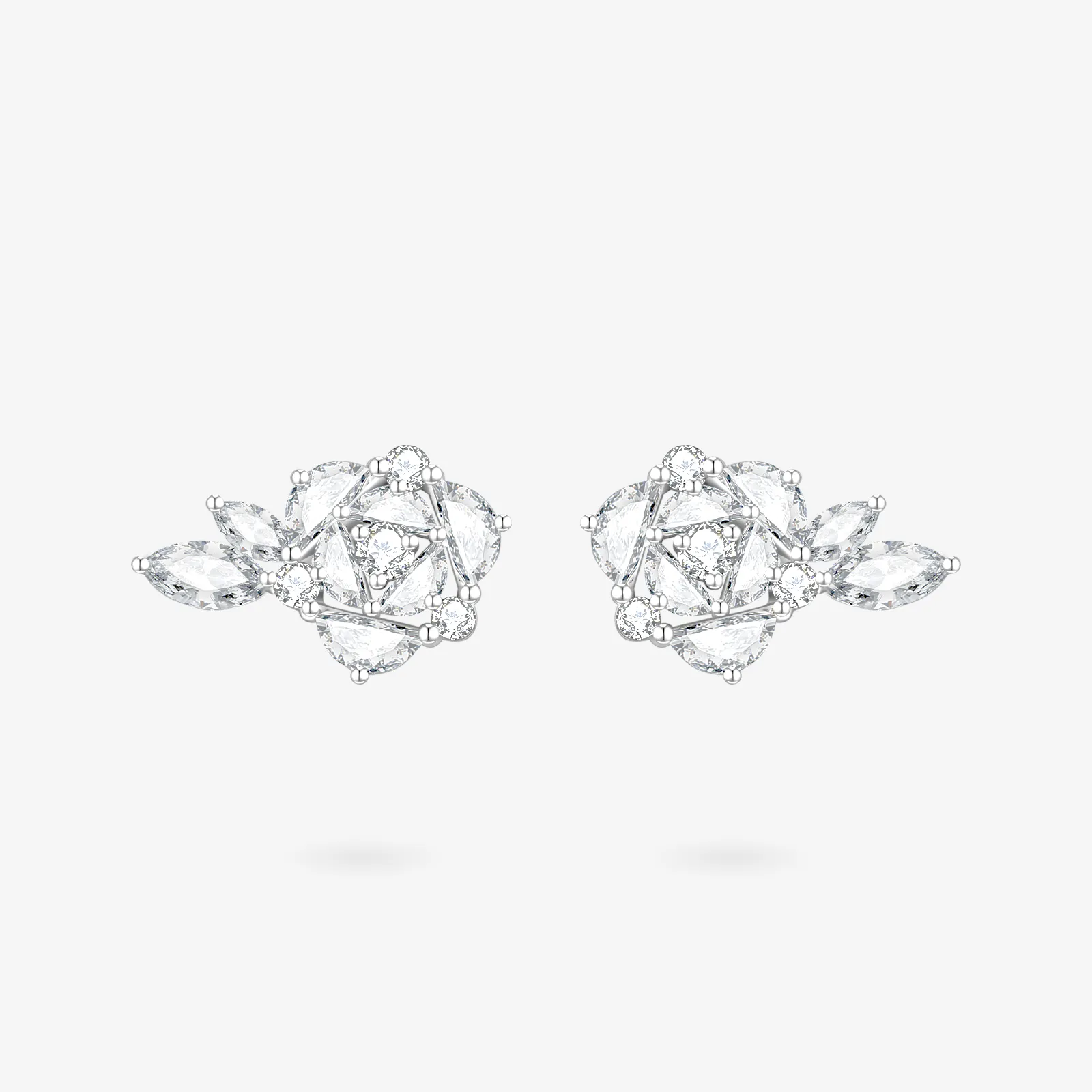 "Blooming Rose" Sterling Silver Post Earrings