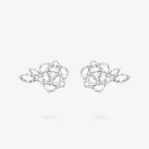 "Blooming Rose" Sterling Silver Post Earrings