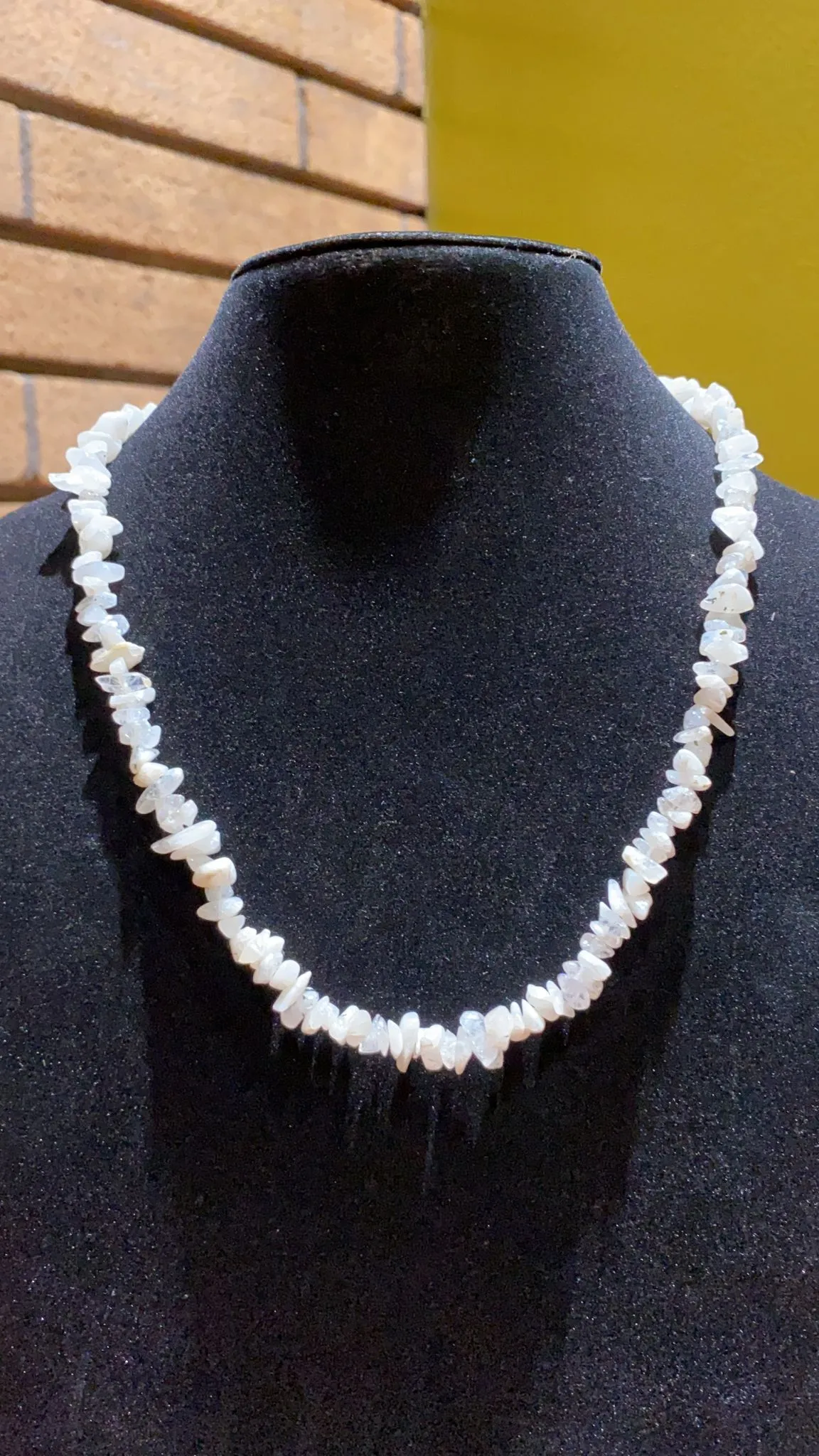 Rainbow Moonstone Crystal Necklace