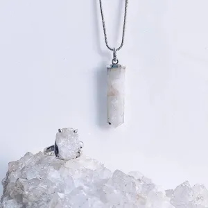 Rainbow Moonstone Pendant Necklace