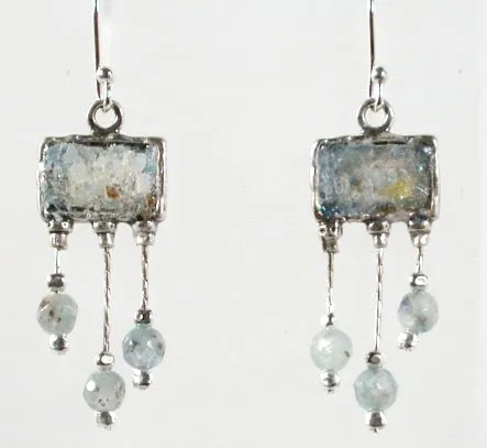 Roman glass jewelry Roman glass Earrings for woman