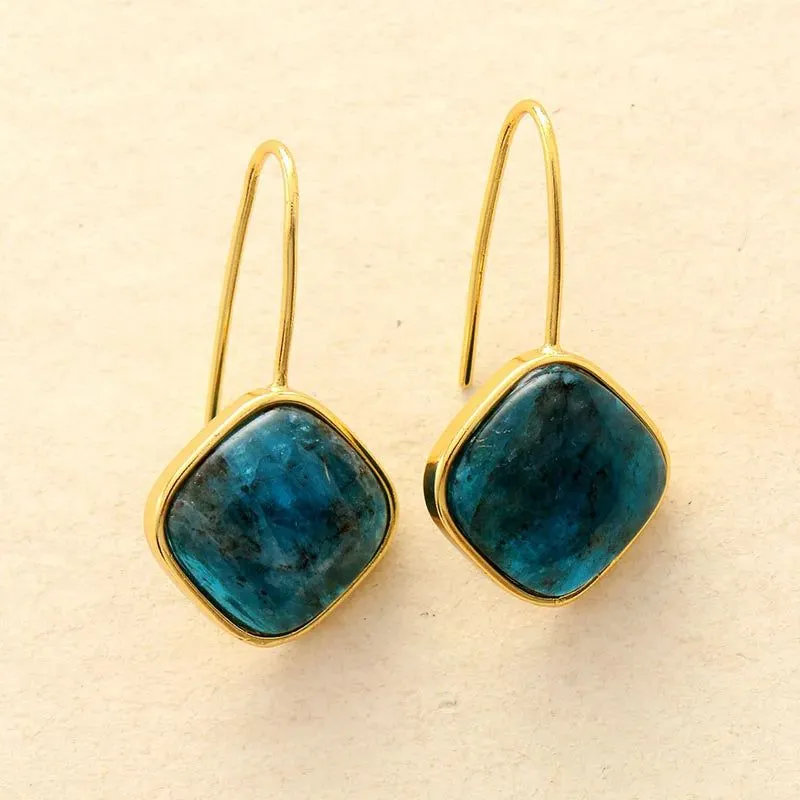 Square Apatite Earrings