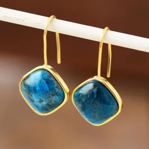 Square Apatite Earrings