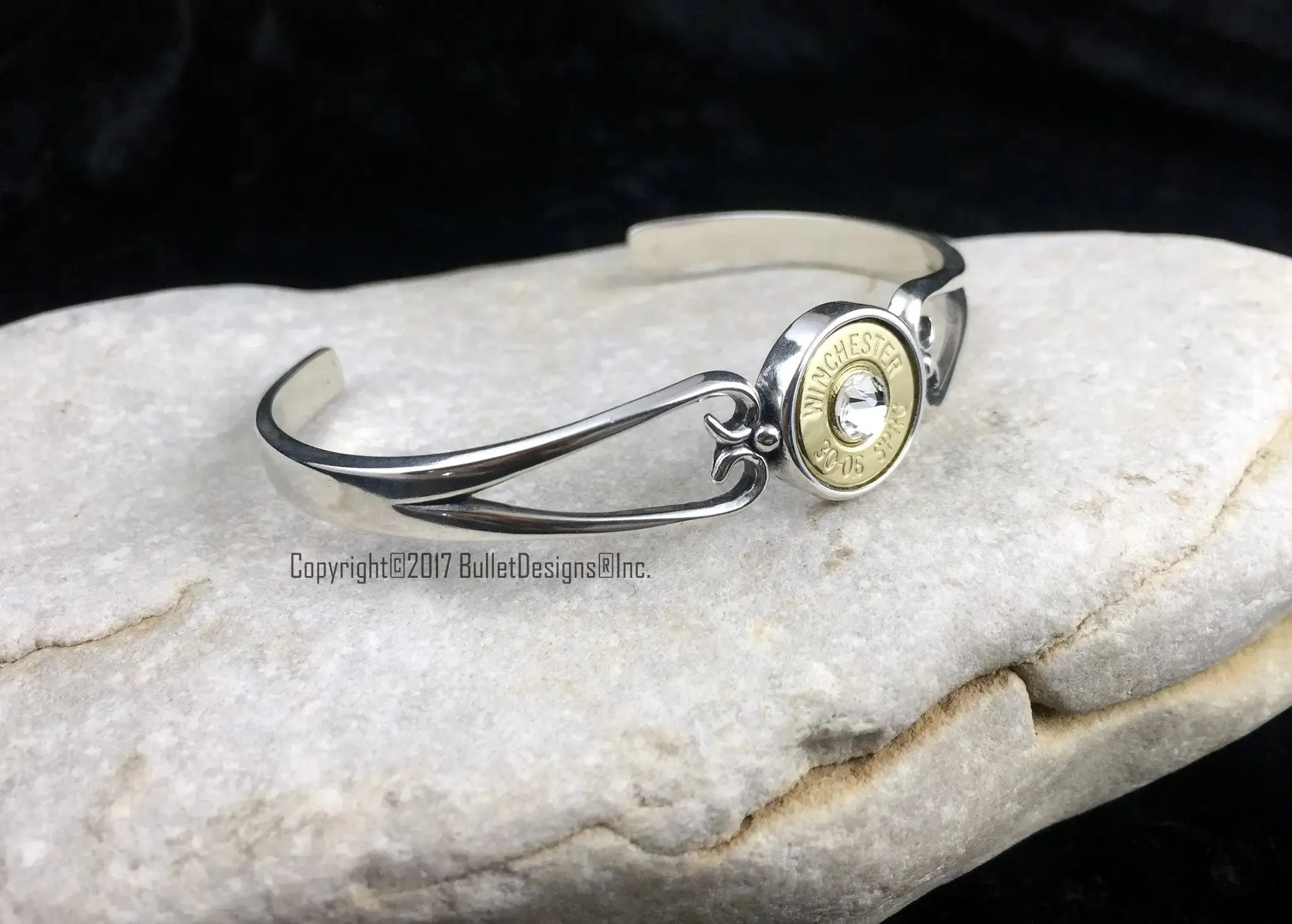 Sterling Silver Cuff Bullet Bracelet