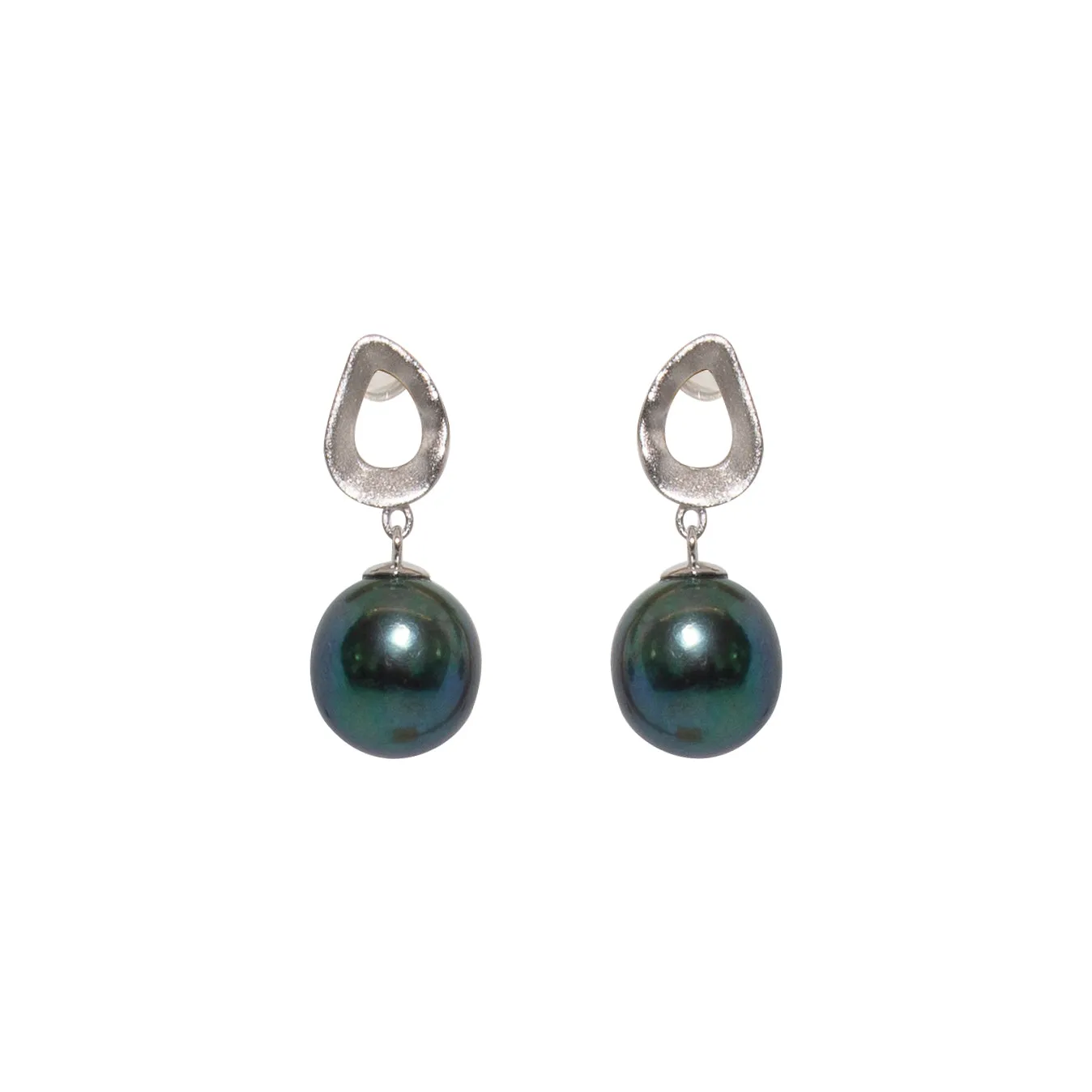 Sterling Silver Petite Dali Pearl Earrings