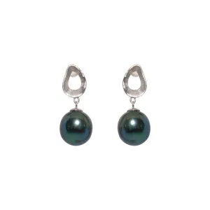 Sterling Silver Petite Dali Pearl Earrings