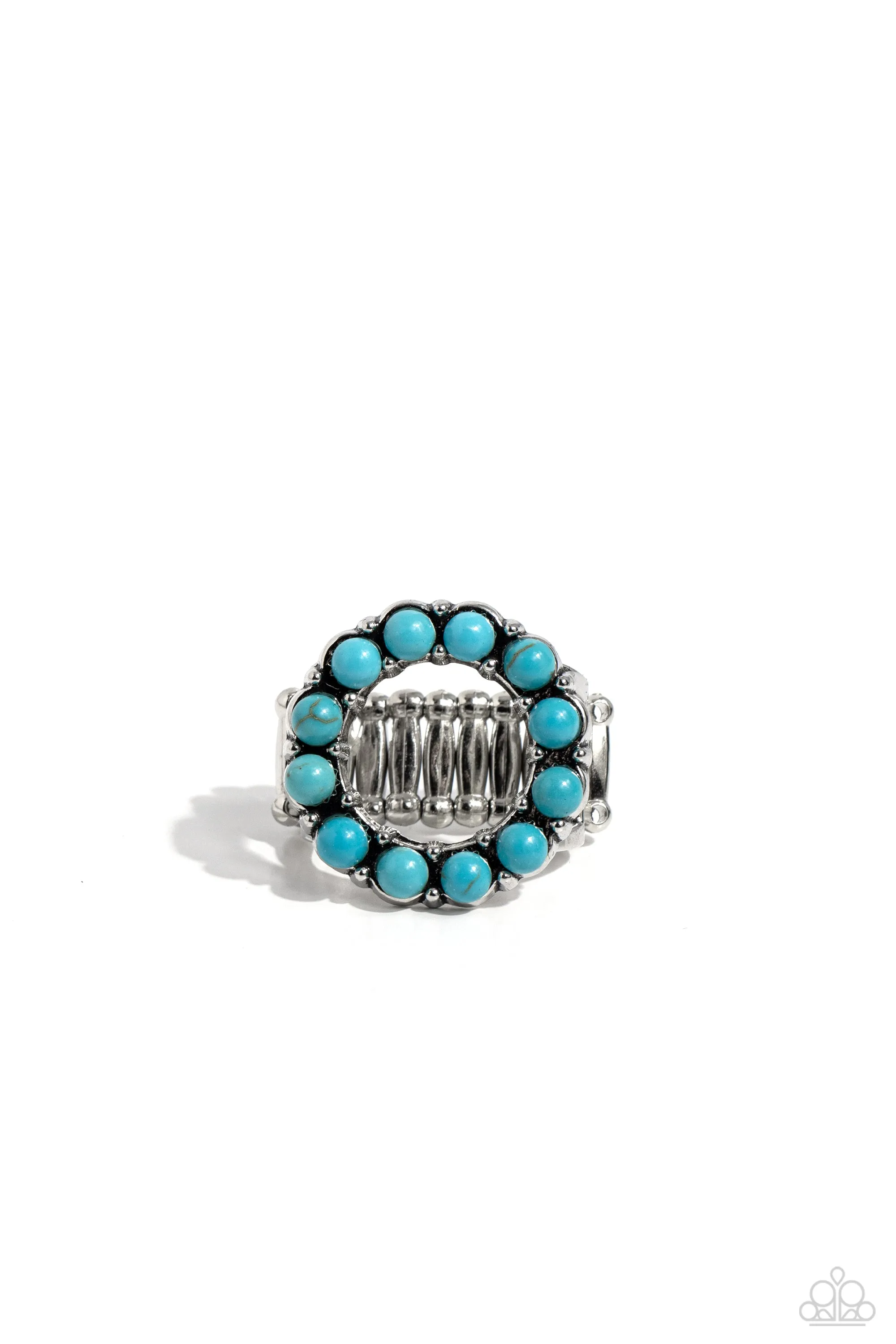 Stone Circles - Blue Ring - Paparazzi Accessories