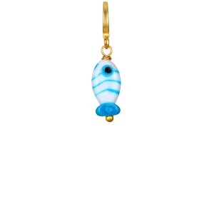 Striped Poisson Clip-On Charm