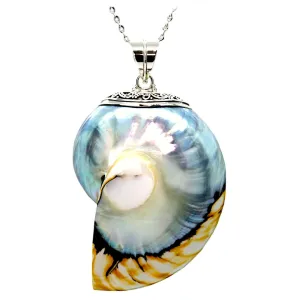 Tiger Natural Nautilus Pearl Shell Necklace