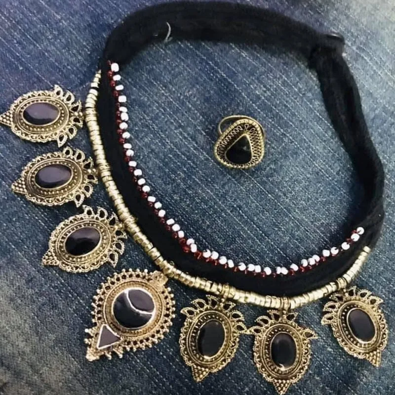 Tribal Unique Stone Jewelry Set