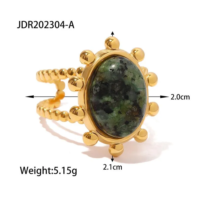 Vintage Stone Resizable Ring