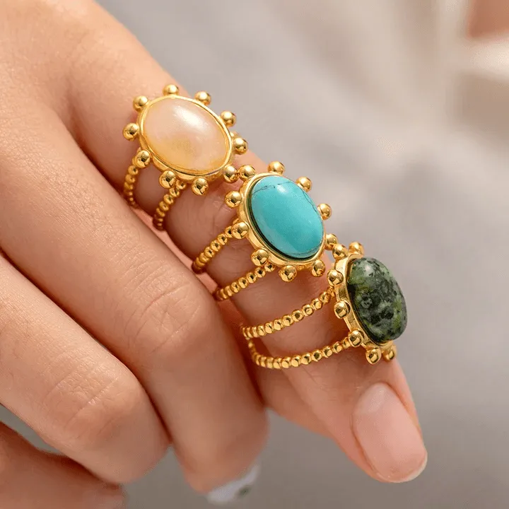 Vintage Stone Resizable Ring