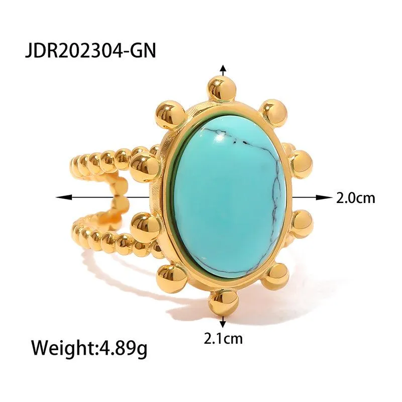 Vintage Stone Resizable Ring